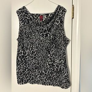 women’s size L animal print top
